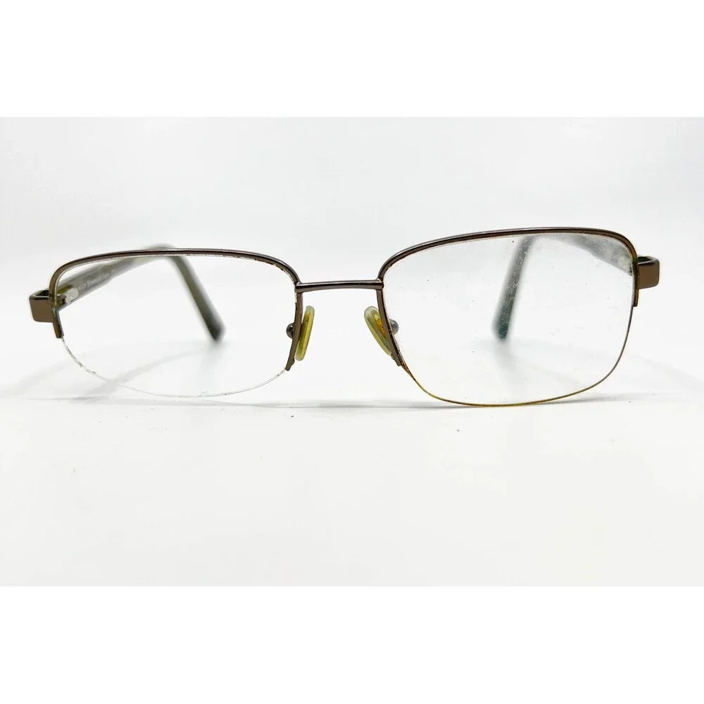 Ermenegildo Zegna Eyeglasses Mens Brown Half Rim VZ3031 54-17-140
